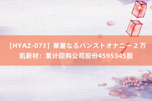 【HYAZ-073】華麗なるパンストオナニー 2 万凯新材：累计回购公司股份4595345股