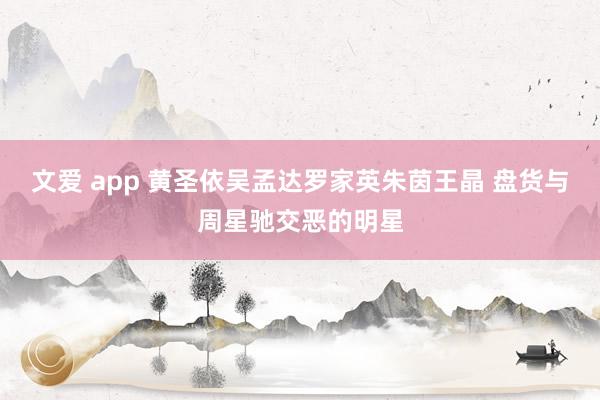 文爱 app 黄圣依吴孟达罗家英朱茵王晶 盘货与周星驰交恶的明星